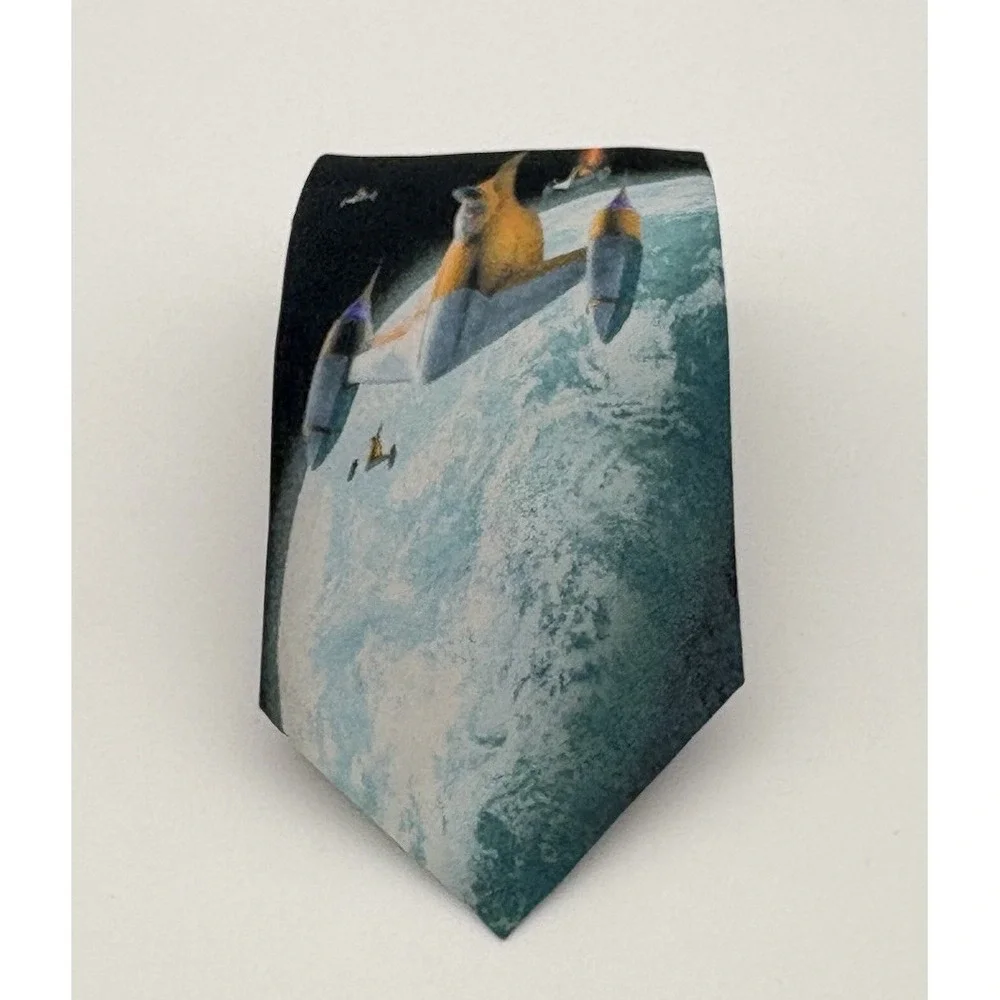 STAR WARS : Space Battle ~ Necktie Officially Licensed Pop Culture Tie USA Made